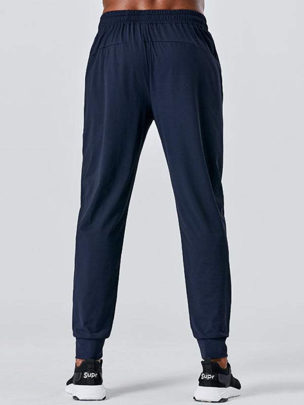 Men's Versatile Quick-Dry Elastic Sports Zipper Trousers for Ultimate Comfort and Performance - MENLL