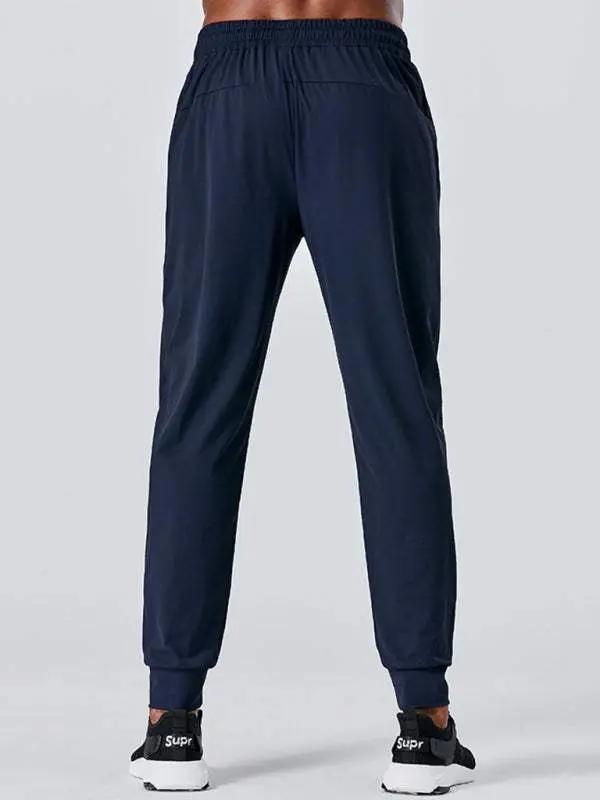 Men's Versatile Quick-Dry Elastic Sports Zipper Trousers for Ultimate Comfort and Performance - MENLL