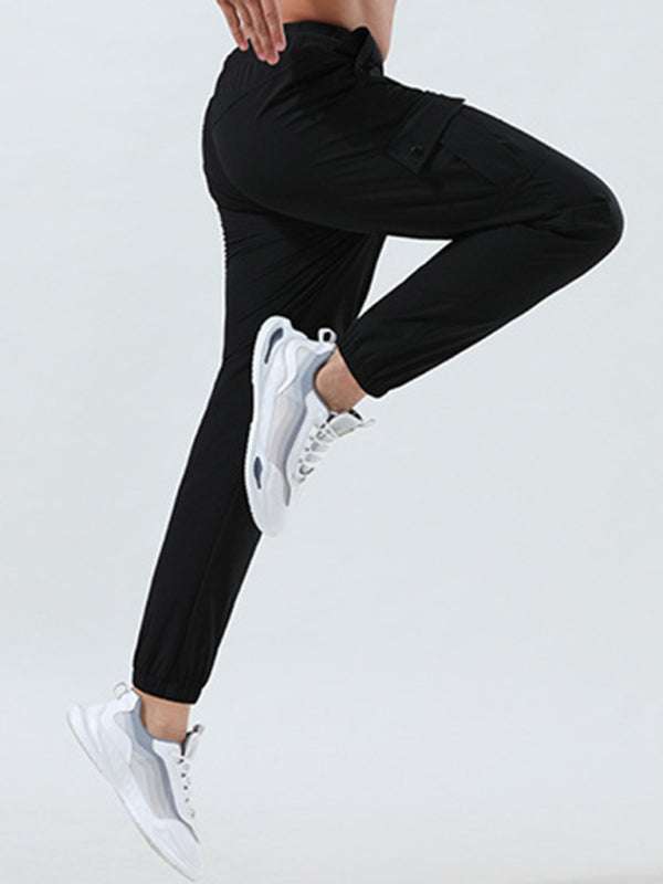 Men's Versatile Quick-Dry Elastic Sports Zipper Trousers for Ultimate Comfort and Performance - MENLL