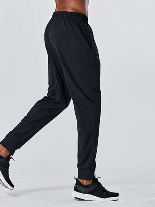 Men's Versatile Quick-Dry Elastic Sports Zipper Trousers for Ultimate Comfort and Performance - MENLL