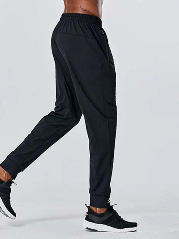 Men's Versatile Quick-Dry Elastic Sports Zipper Trousers for Ultimate Comfort and Performance - MENLL