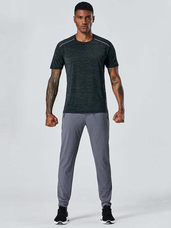 Men's Versatile Quick-Dry Elastic Sports Zipper Trousers for Ultimate Comfort and Performance - MENLL