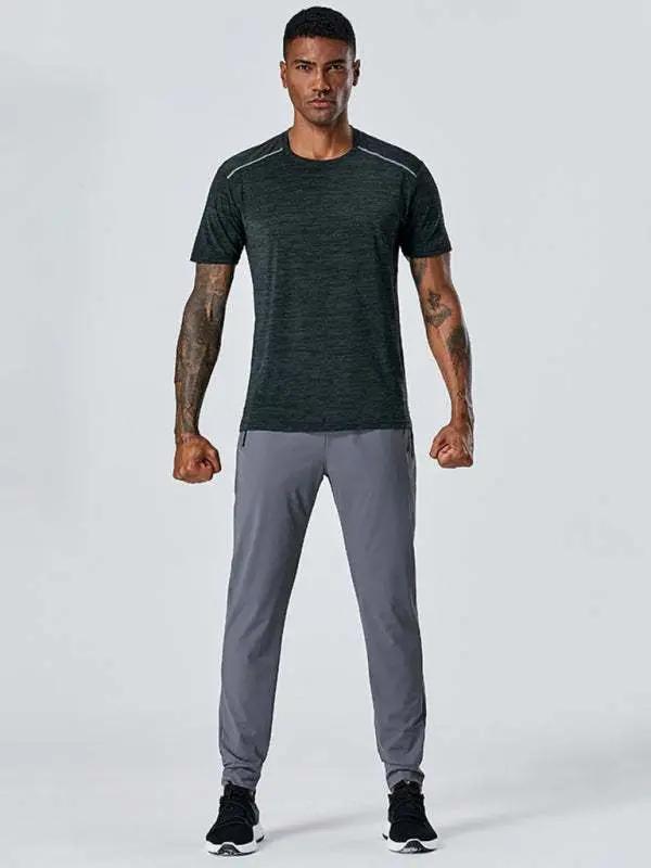 Men's Versatile Quick-Dry Elastic Sports Zipper Trousers for Ultimate Comfort and Performance - MENLL