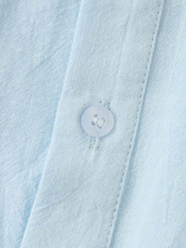 Stylish Men's Cotton-Linen Stand Collar Short Sleeve Beach Shirt for Effortless Summer Vibes - MENLL