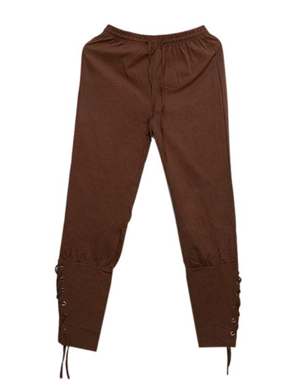 Stylish Men's Cuffed Ankle Trousers for Effortless Casual Elegance - MENLL
