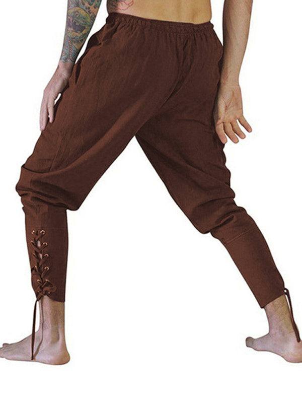 Stylish Men's Cuffed Ankle Trousers for Effortless Casual Elegance - MENLL