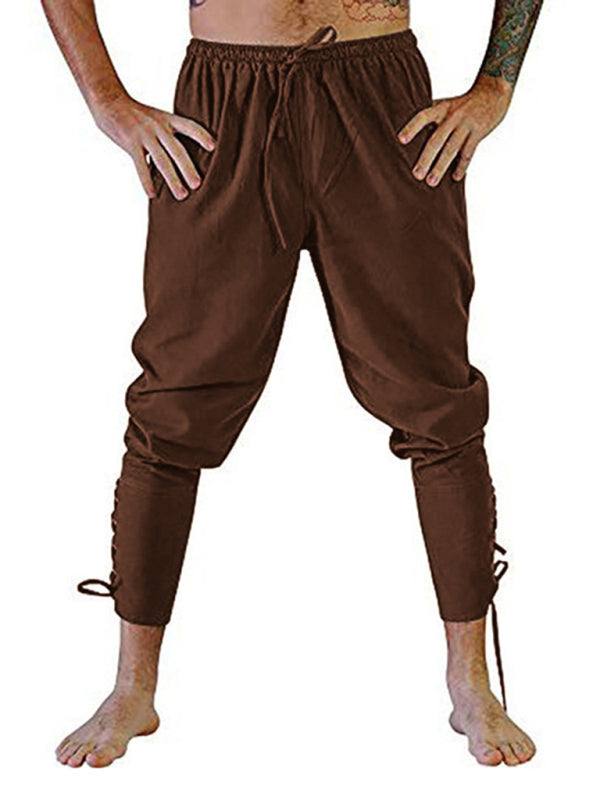 Stylish Men's Cuffed Ankle Trousers for Effortless Casual Elegance - MENLL