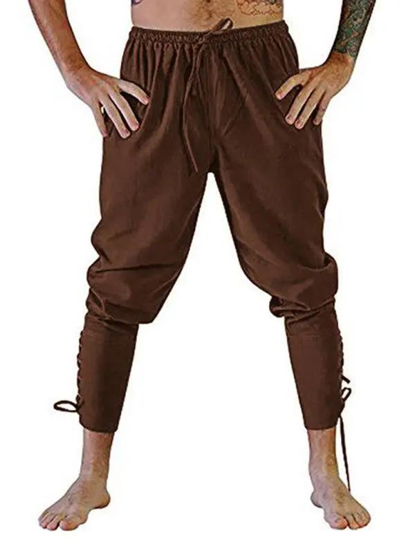 Stylish Men's Cuffed Ankle Trousers for Effortless Casual Elegance - MENLL