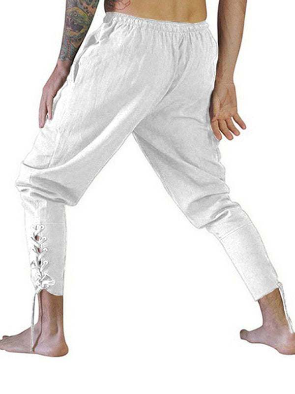 Stylish Men's Cuffed Ankle Trousers for Effortless Casual Elegance - MENLL