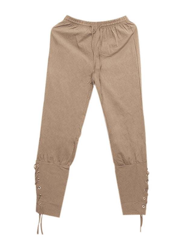 Stylish Men's Cuffed Ankle Trousers for Effortless Casual Elegance - MENLL