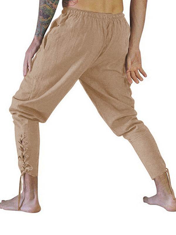 Stylish Men's Cuffed Ankle Trousers for Effortless Casual Elegance - MENLL