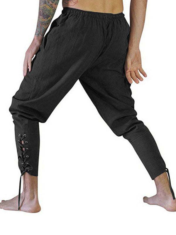 Stylish Men's Cuffed Ankle Trousers for Effortless Casual Elegance - MENLL