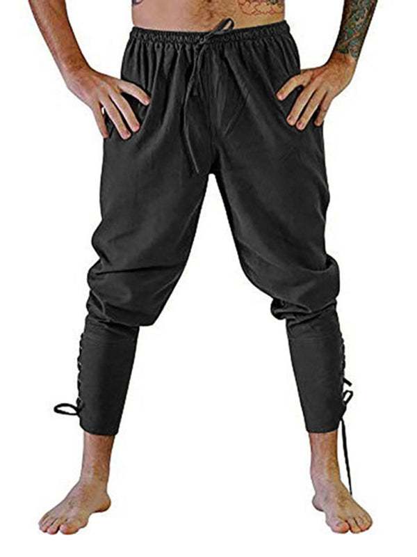 Stylish Men's Cuffed Ankle Trousers for Effortless Casual Elegance - MENLL
