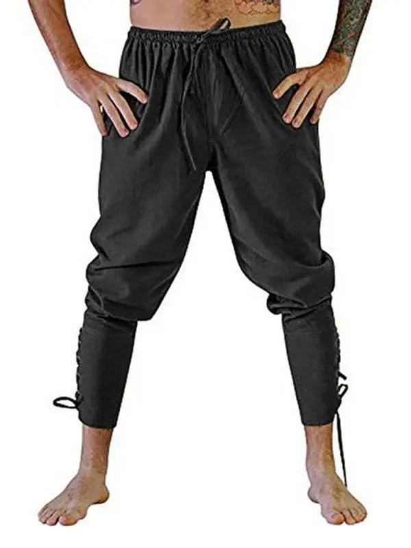 Stylish Men's Cuffed Ankle Trousers for Effortless Casual Elegance - MENLL