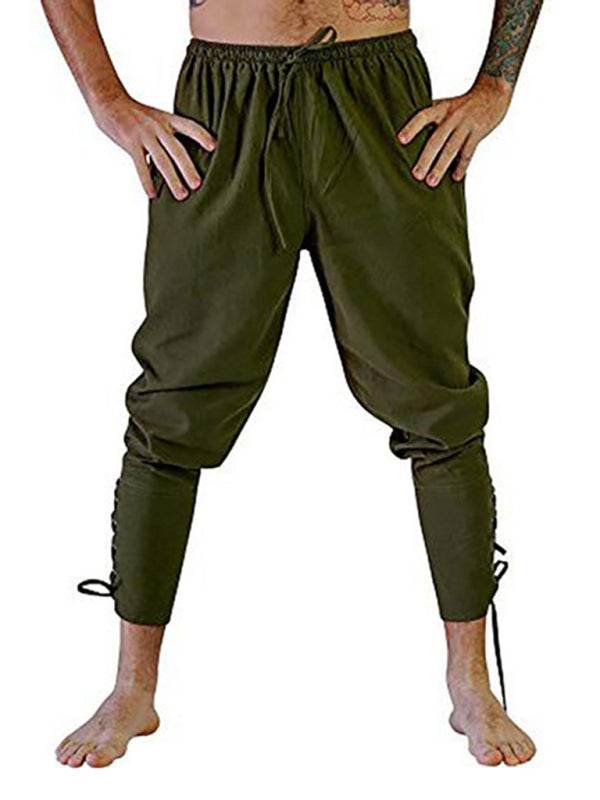 Stylish Men's Cuffed Ankle Trousers for Effortless Casual Elegance - MENLL