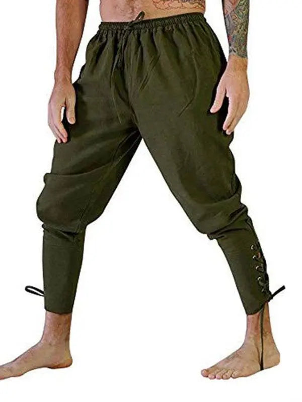 Stylish Men's Cuffed Ankle Trousers for Effortless Casual Elegance - MENLL