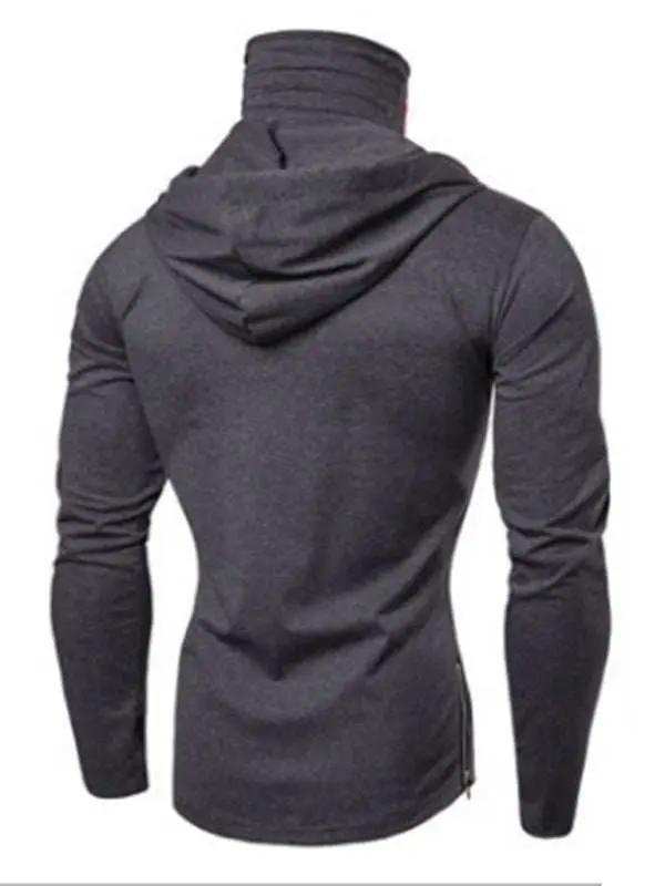Versatile Men's Hooded Cycling Sweatshirt with Elastic Mask - Perfect for Fitness and Leisure - MENLL
