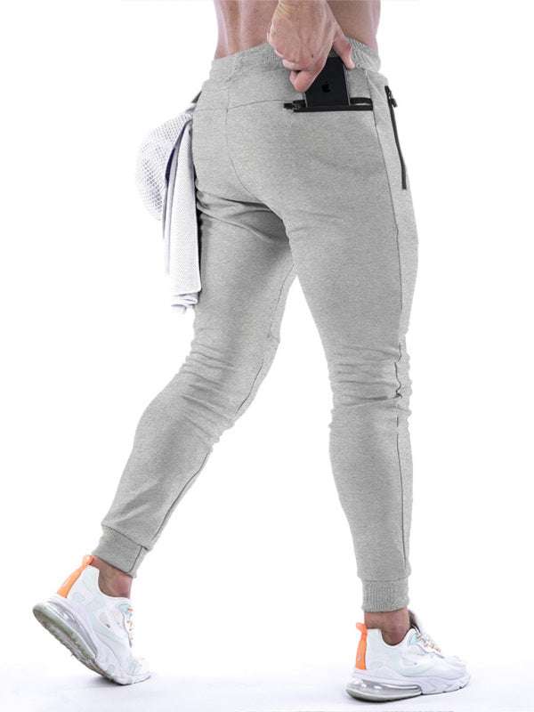 Men's Versatile Fitness Training Pants with Convenient Back Towel Hold