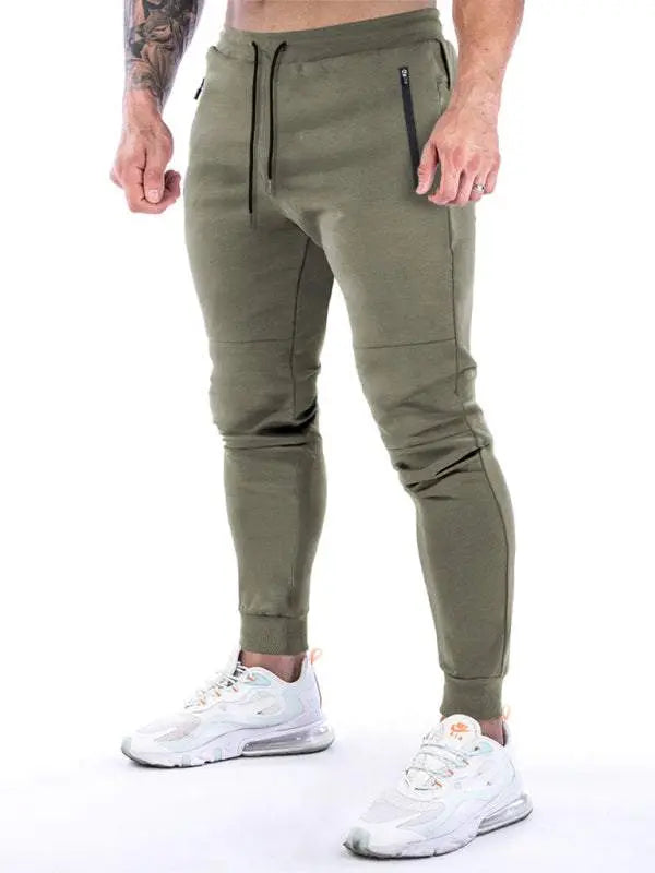 Men's Versatile Fitness Training Pants with Convenient Back Towel Hold - MENLL