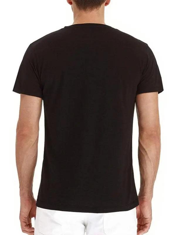 Versatile Men's Cotton V-Neck Henley T-Shirt for Ultimate Comfort - MENLL