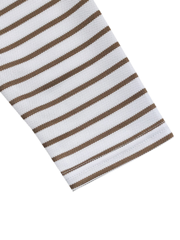 Cozy Autumn Striped Long Sleeve Henley Tee for Effortless Style and Comfort