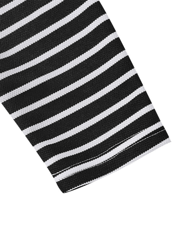 Cozy Autumn Striped Long Sleeve Henley Tee for Effortless Style and Comfort