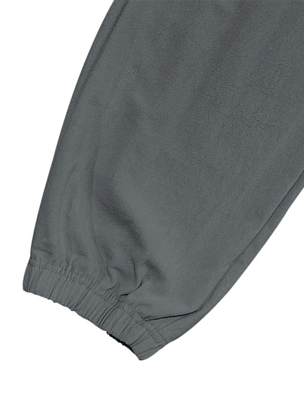 Relaxed Fit Solid Color Drawstring Trousers with Multi-Pocket Design and Casual Cuffs - MENLL