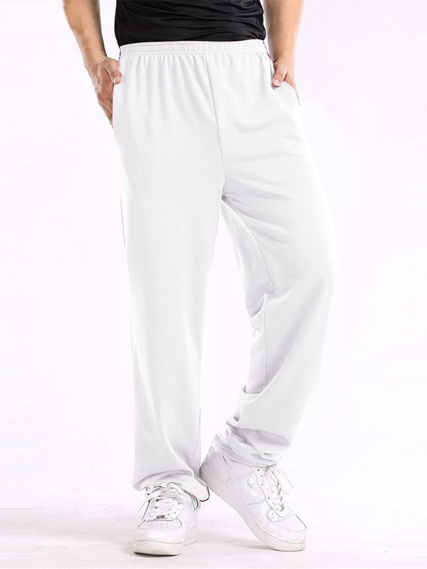 Effortlessly Stylish: Men's Lightweight Casual Loose-Fit Trousers in Solid Colors - MENLL