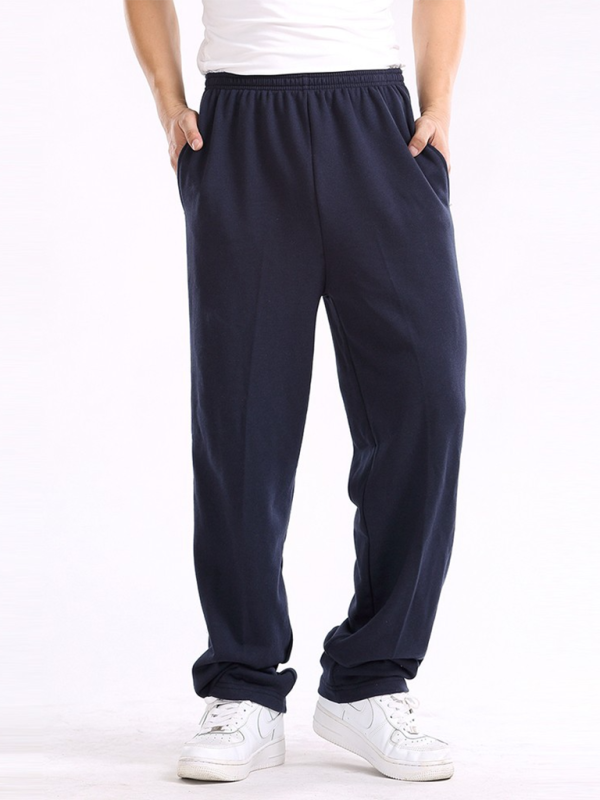 Effortlessly Stylish: Men's Lightweight Casual Loose-Fit Trousers in Solid Colors - MENLL