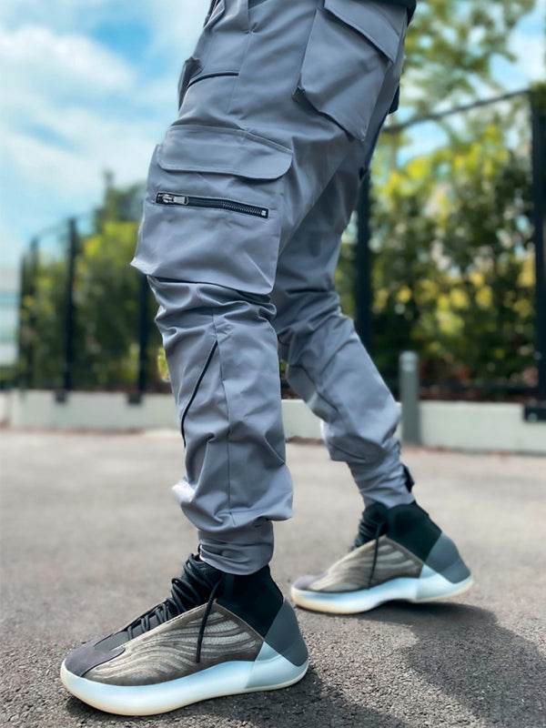 Stylish Men's Loose-Fit Multi-Pocket Cargo Pants for Effortless Street Style - MENLL