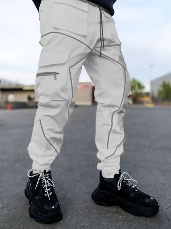 Stylish Men's Loose-Fit Multi-Pocket Cargo Pants for Effortless Street Style - MENLL