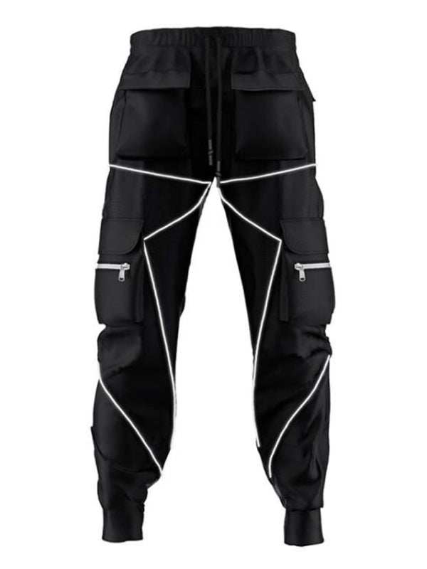 Stylish Men's Loose-Fit Multi-Pocket Cargo Pants for Effortless Street Style - MENLL
