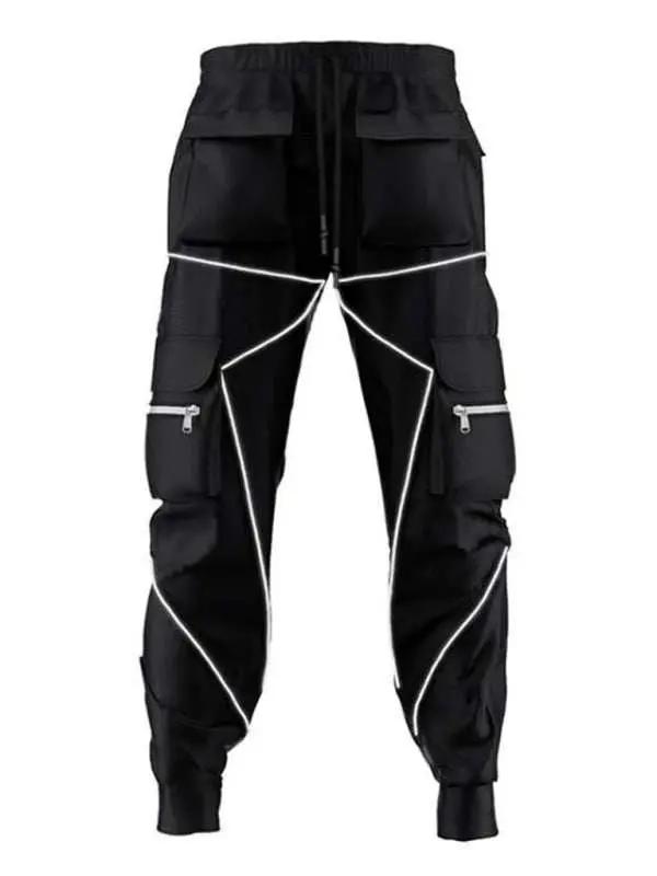 Stylish Men's Loose-Fit Multi-Pocket Cargo Pants for Effortless Street Style - MENLL