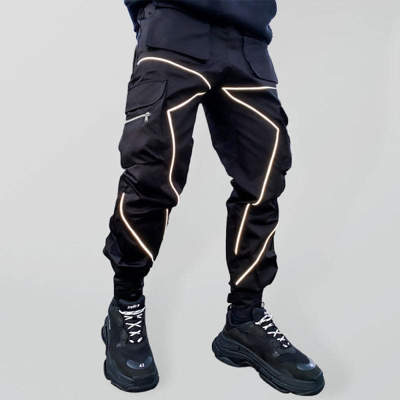 Stylish Men's Loose-Fit Multi-Pocket Cargo Pants for Effortless Street Style - MENLL