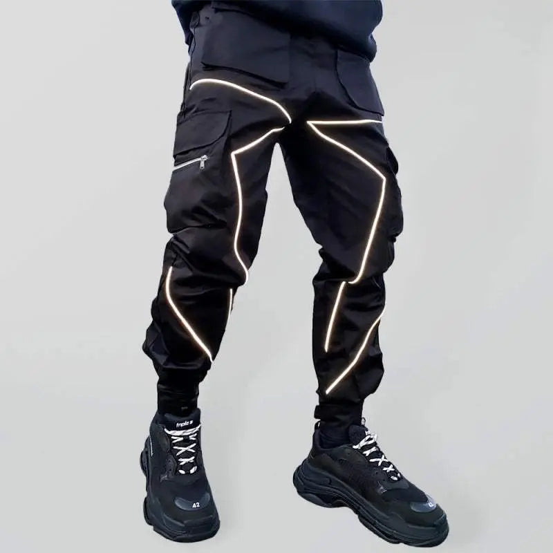 MENLL Cargo Pants Loose Fit Everyday Casual Men's Pants Multi-Pocket Stylish by MENLL