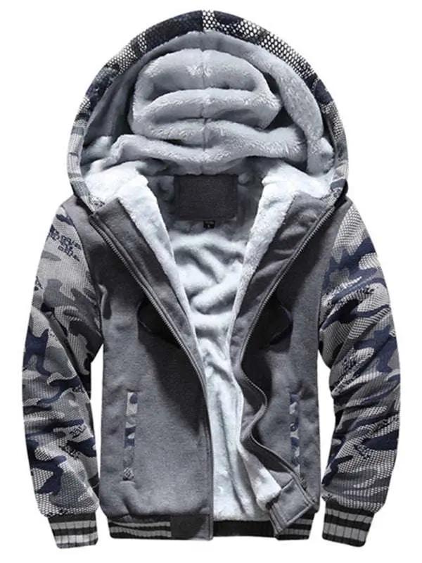 Ultimate Camouflage Cardigan: Men's Cozy Sports Sweater for Casual Warmth - MENLL