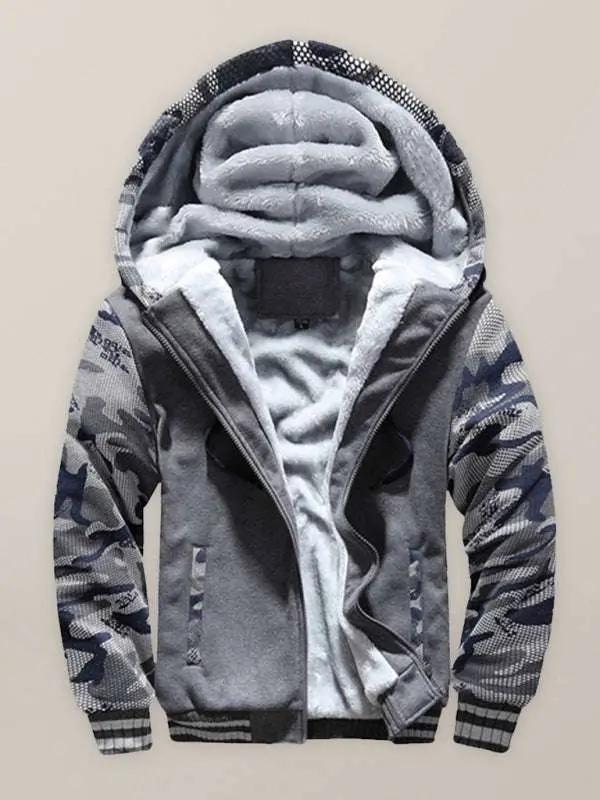 Ultimate Camouflage Cardigan: Men's Cozy Sports Sweater for Casual Warmth - MENLL