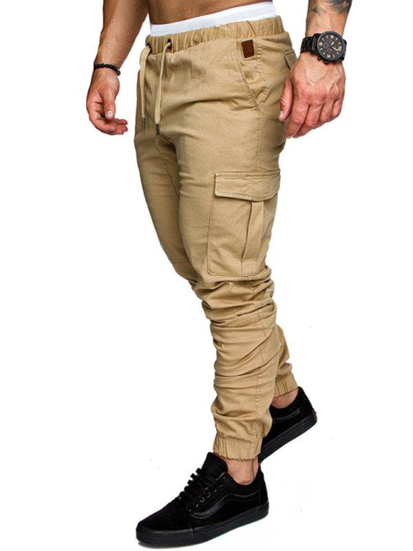 Men's Versatile Elastic Waist Baggy Trousers for Effortless Casual Style - MENLL