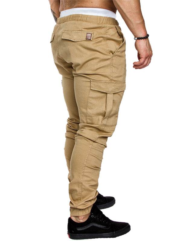 Men's Versatile Elastic Waist Baggy Trousers for Effortless Casual Style - MENLL