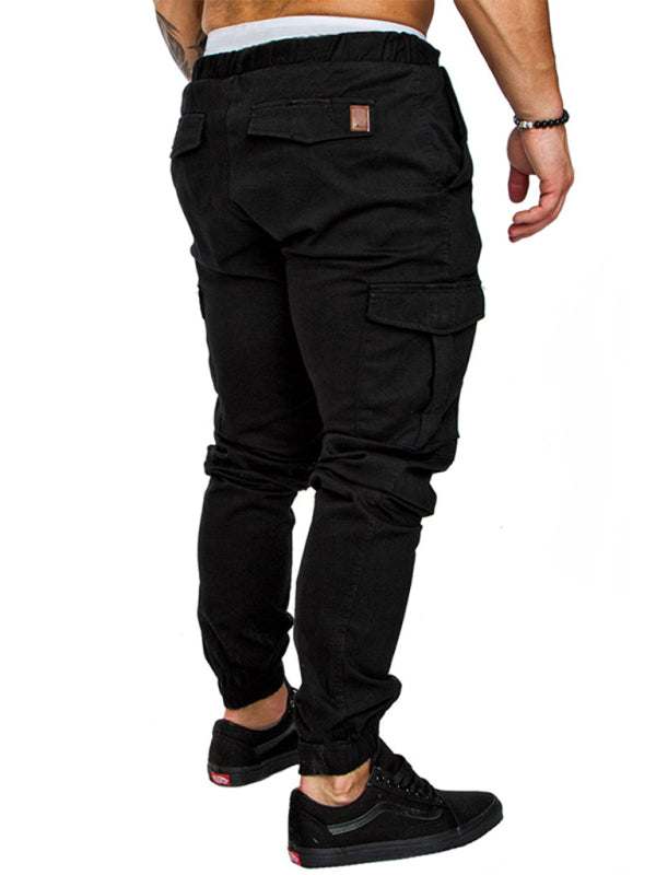 Men's Versatile Elastic Waist Baggy Trousers for Effortless Casual Style - MENLL