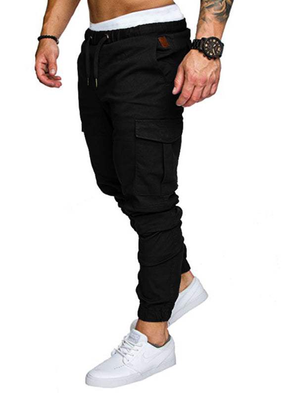 Men's Versatile Elastic Waist Baggy Trousers for Effortless Casual Style - MENLL