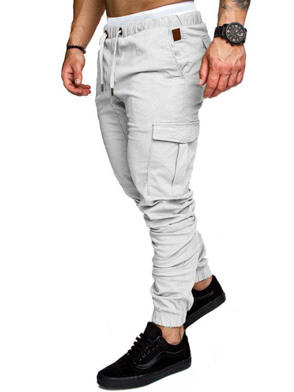 Men's Versatile Elastic Waist Baggy Trousers for Effortless Casual Style - MENLL