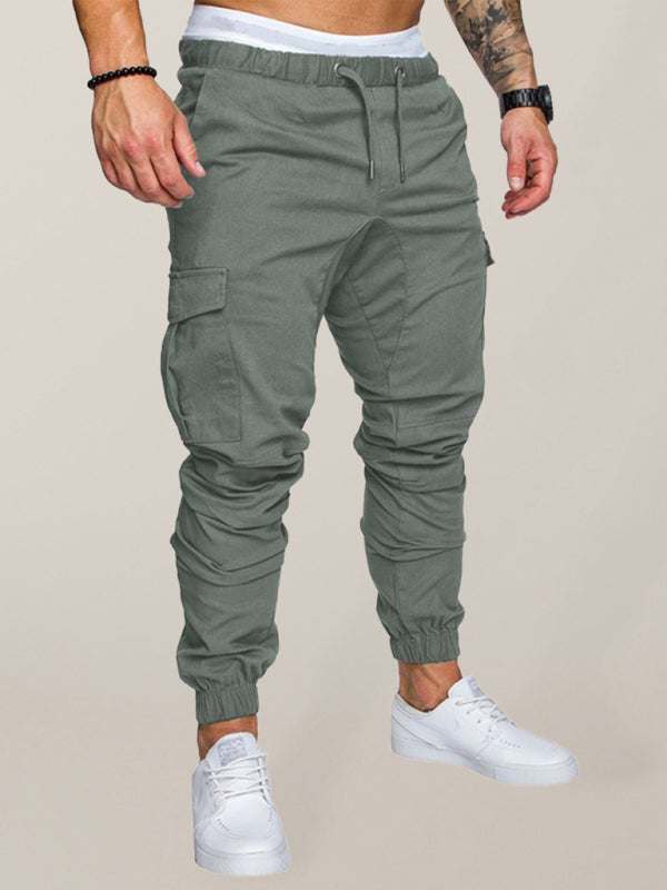 Men's Versatile Elastic Waist Baggy Trousers for Effortless Casual Style - MENLL