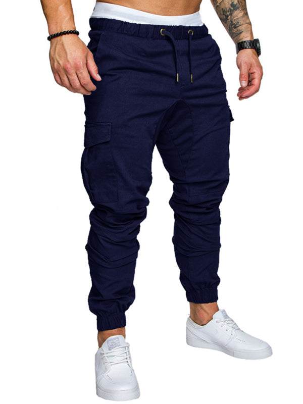 Men's Versatile Elastic Waist Baggy Trousers for Effortless Casual Style - MENLL