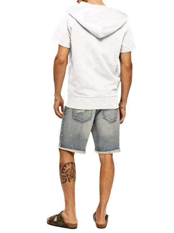 Versatile Men's Hooded Short-Sleeved Knitted T-Shirt for Casual Comfort and Style - MENLL