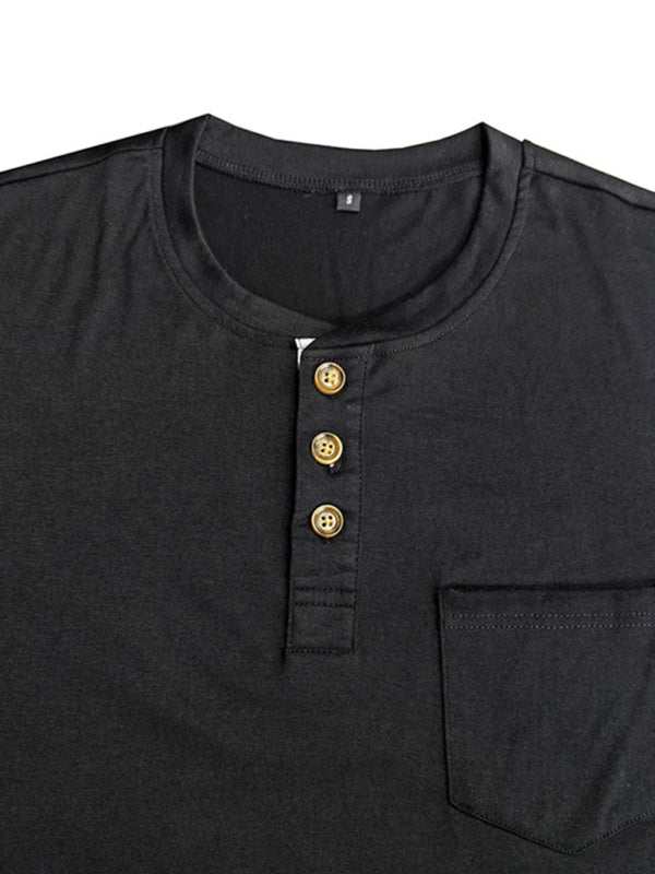 Stylish Men's Long-Sleeved Solid Color T-Shirt - Comfortable Bottoming Shirt for Autumn-Winter Casual Wear