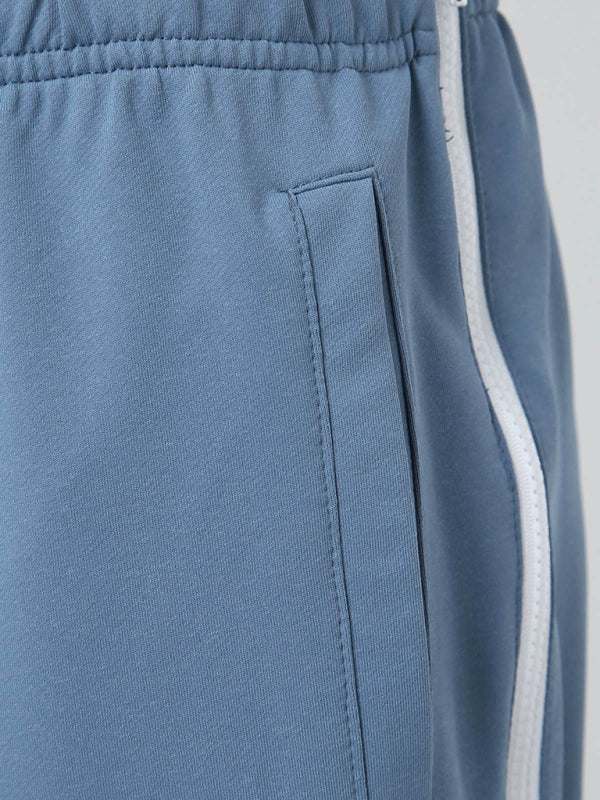 Trendy Men's Solid Color Sports Sweatpants with Side Zipper - Comfortable and Stylish for All Seasons - MENLL