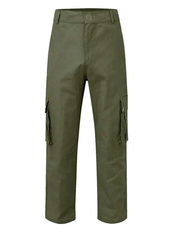 Versatile Multi-Pocket Casual Cargo Pants for Men – Comfort Meets Style - MENLL