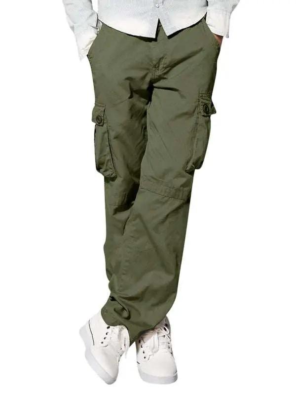 Versatile Multi-Pocket Casual Cargo Pants for Men – Comfort Meets Style - MENLL