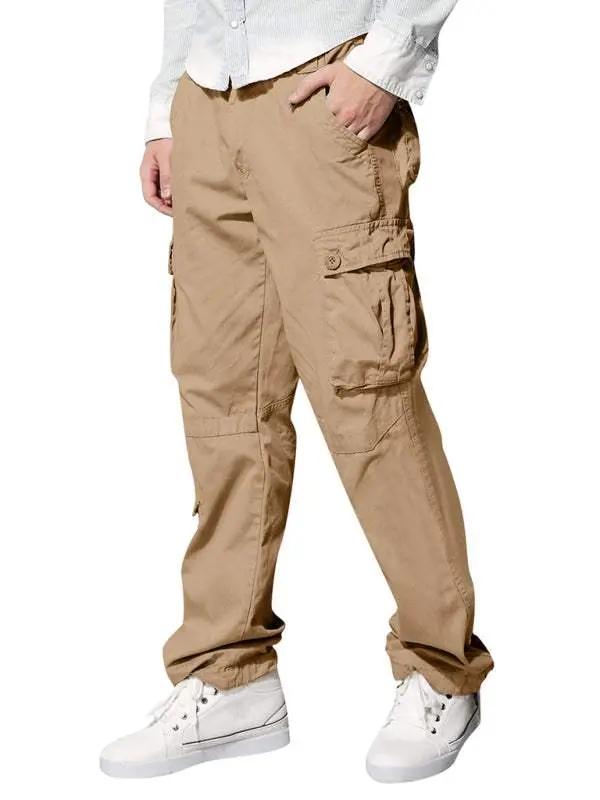 Versatile Multi-Pocket Casual Cargo Pants for Men – Comfort Meets Style - MENLL
